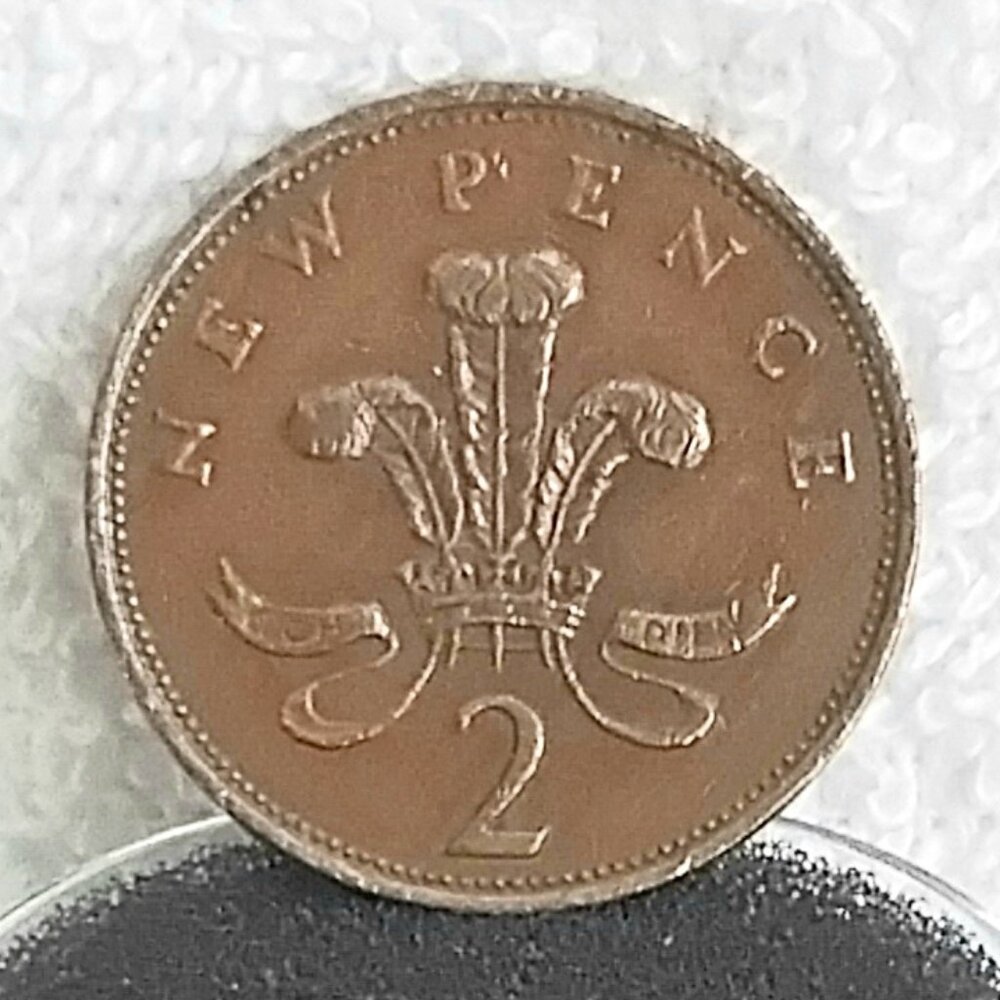 Circulated 1979 British 2 New Pence Elizabeth II Coin Made of Bronze!!